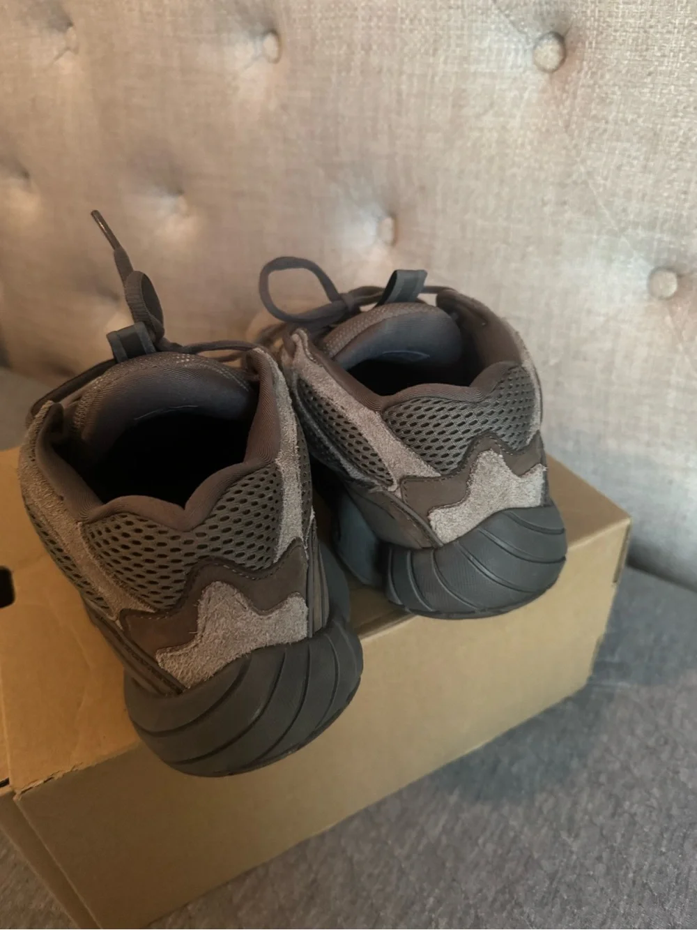 Yeezy Men's Sneakers in Taupe/Gray